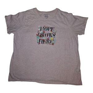 Vera Bradley Pink Graphic T-Shirt with Floral Design Size Large 100% Cotton